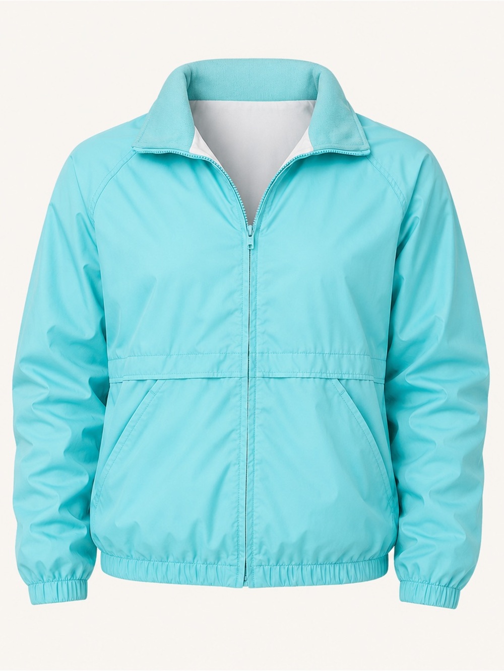 Vintage Pacific Trail Windbreaker Jacket Teal Hooded 90s